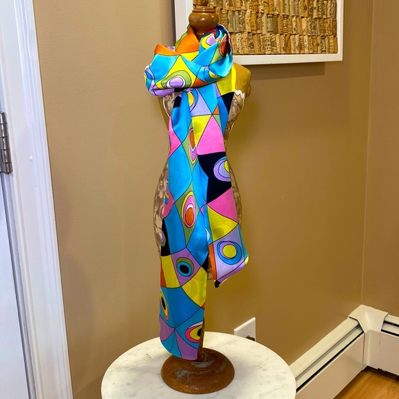 Frank & Kahn.  Silk Sash, Scarf or Headband. 52” length - Picture 1 of 8